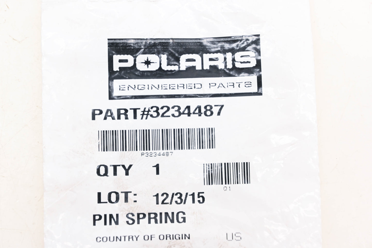 New OEM Polaris 3234487 Spring Pin NOS