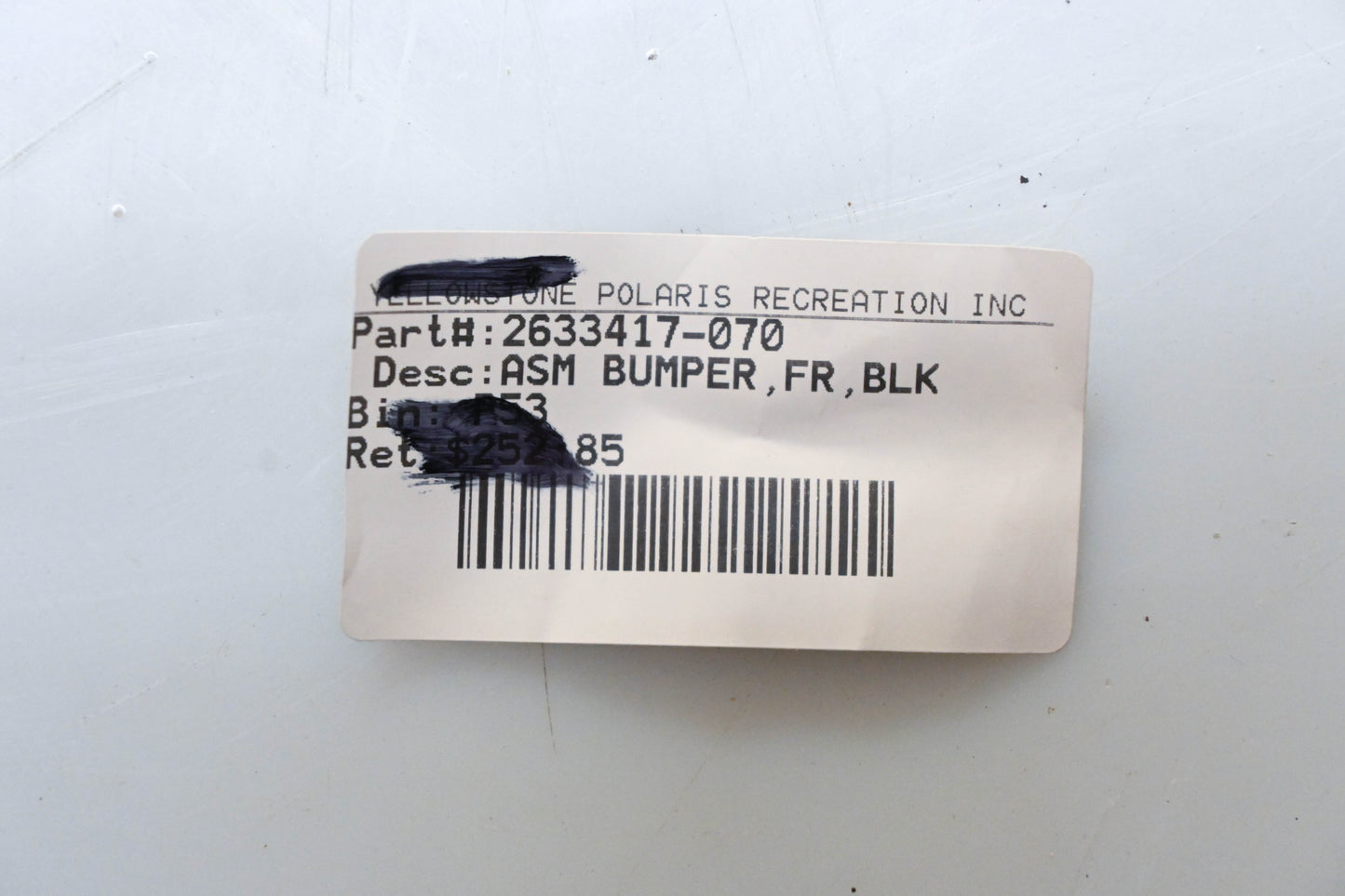 New OEM Polaris 2633417-070 Black Front Bumper Grille Assembly NOS