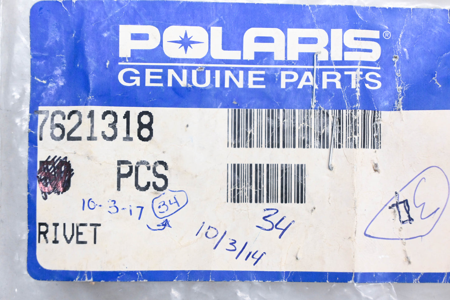 New OEM Polaris 7621318 Rivets Qty 8 NOS