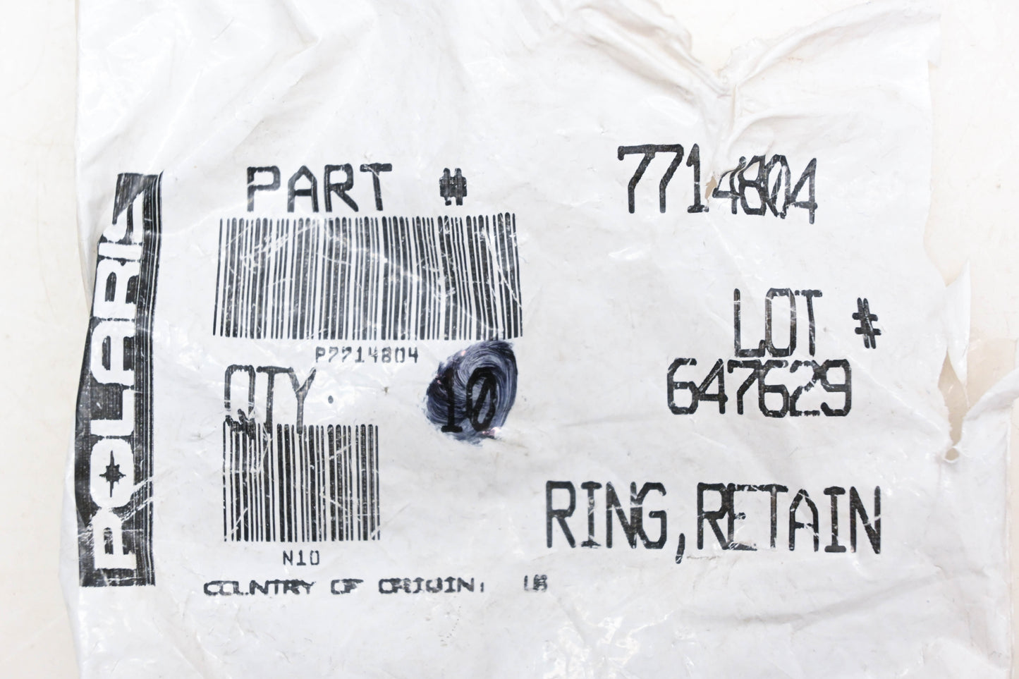 New OEM Polaris 7714804 Retaining Rings Qty 2 NOS