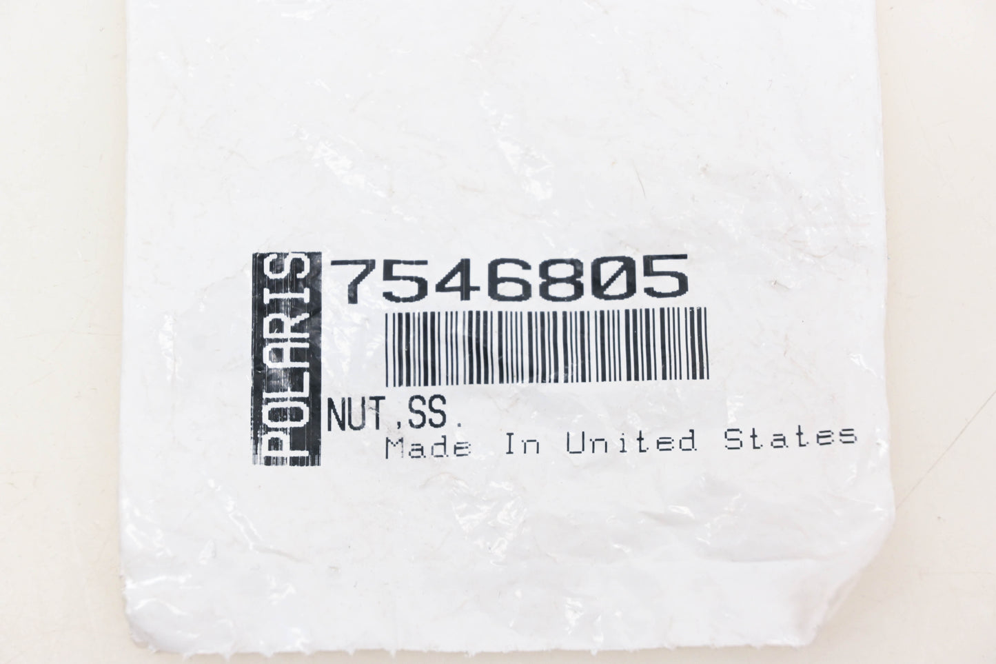 New OEM Polaris 7546805 Stainless Steel Hex Flange Nut NOS