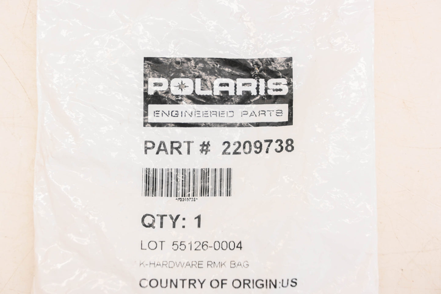 New OEM Polaris 2209738 RMK Hardware Kit NOS