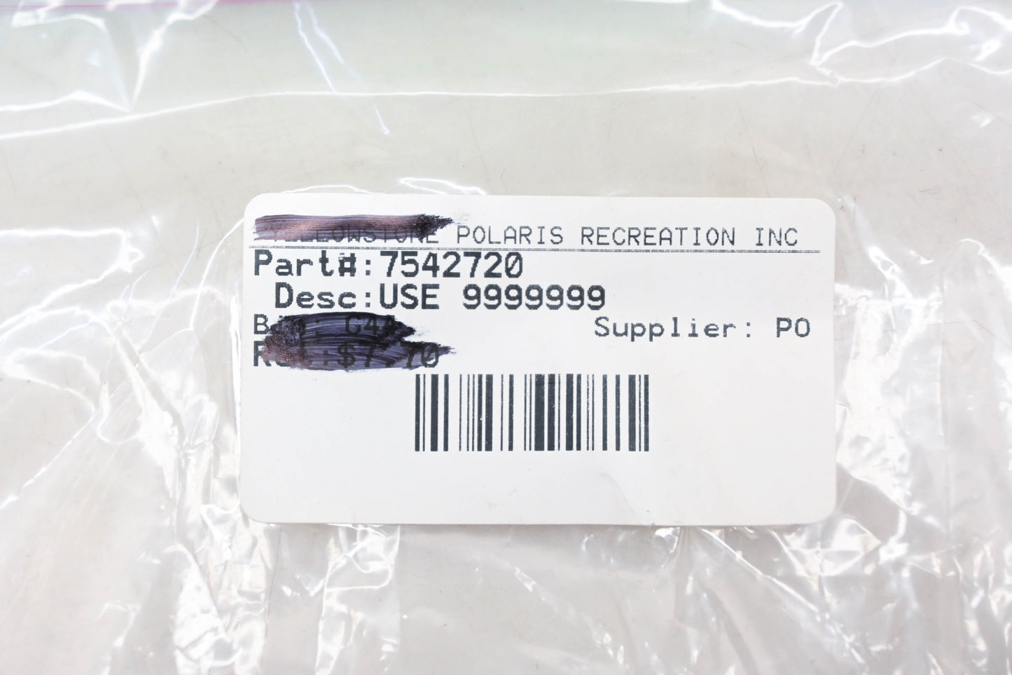 New OEM Polaris 7542720 Slotted Hex Nut NOS