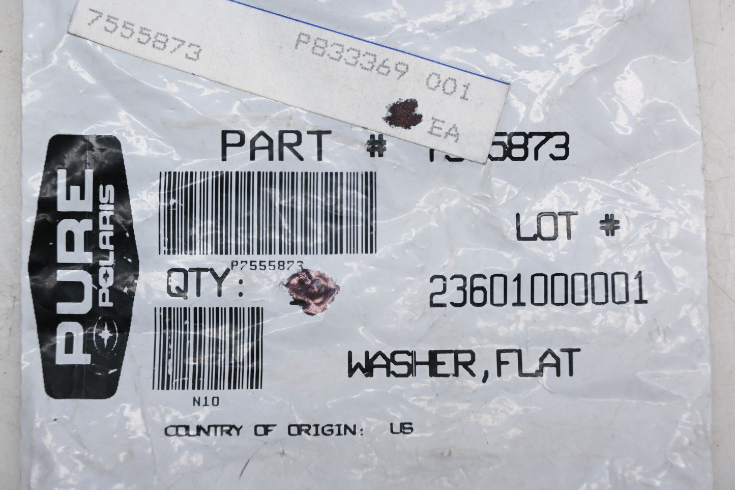 New OEM Polaris 7555873 Nylon Flat Washers Qty 5 NOS