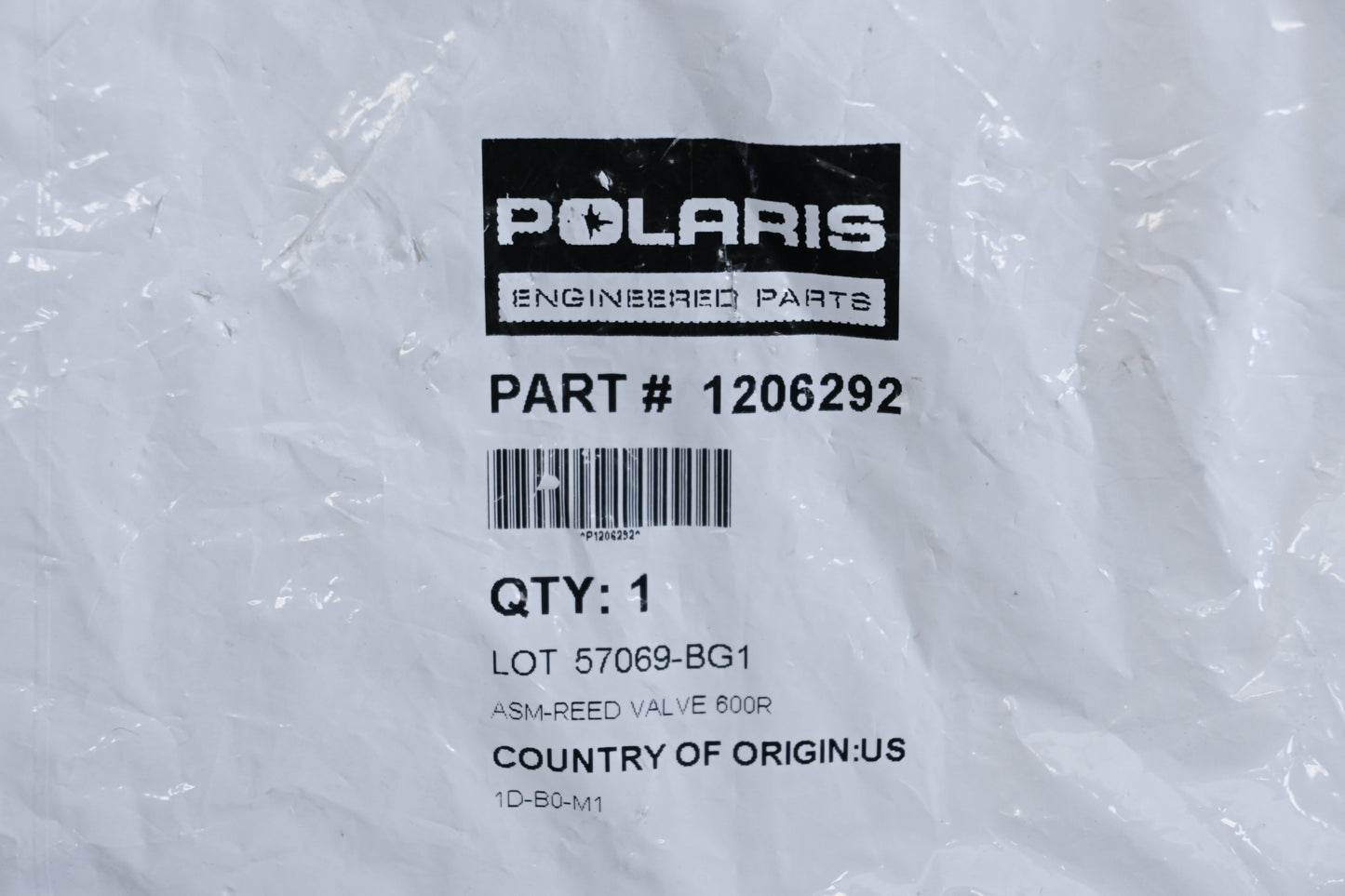 New OEM Polaris 1206292 Reed Valve Assembly NOS