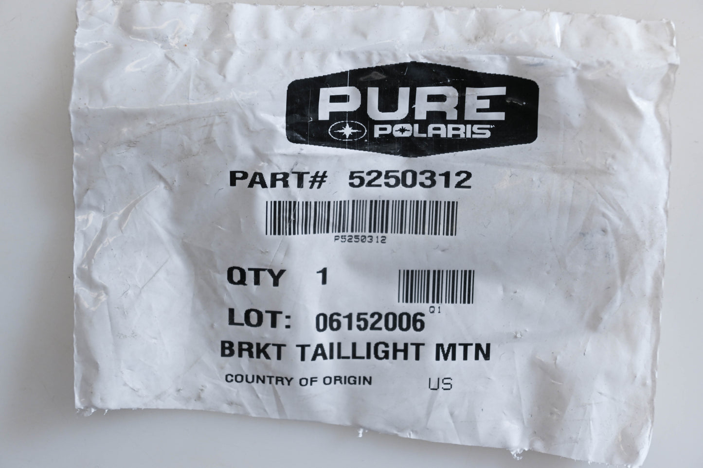 New OEM Polaris 5250312 Taillight Mounting Bracket NOS