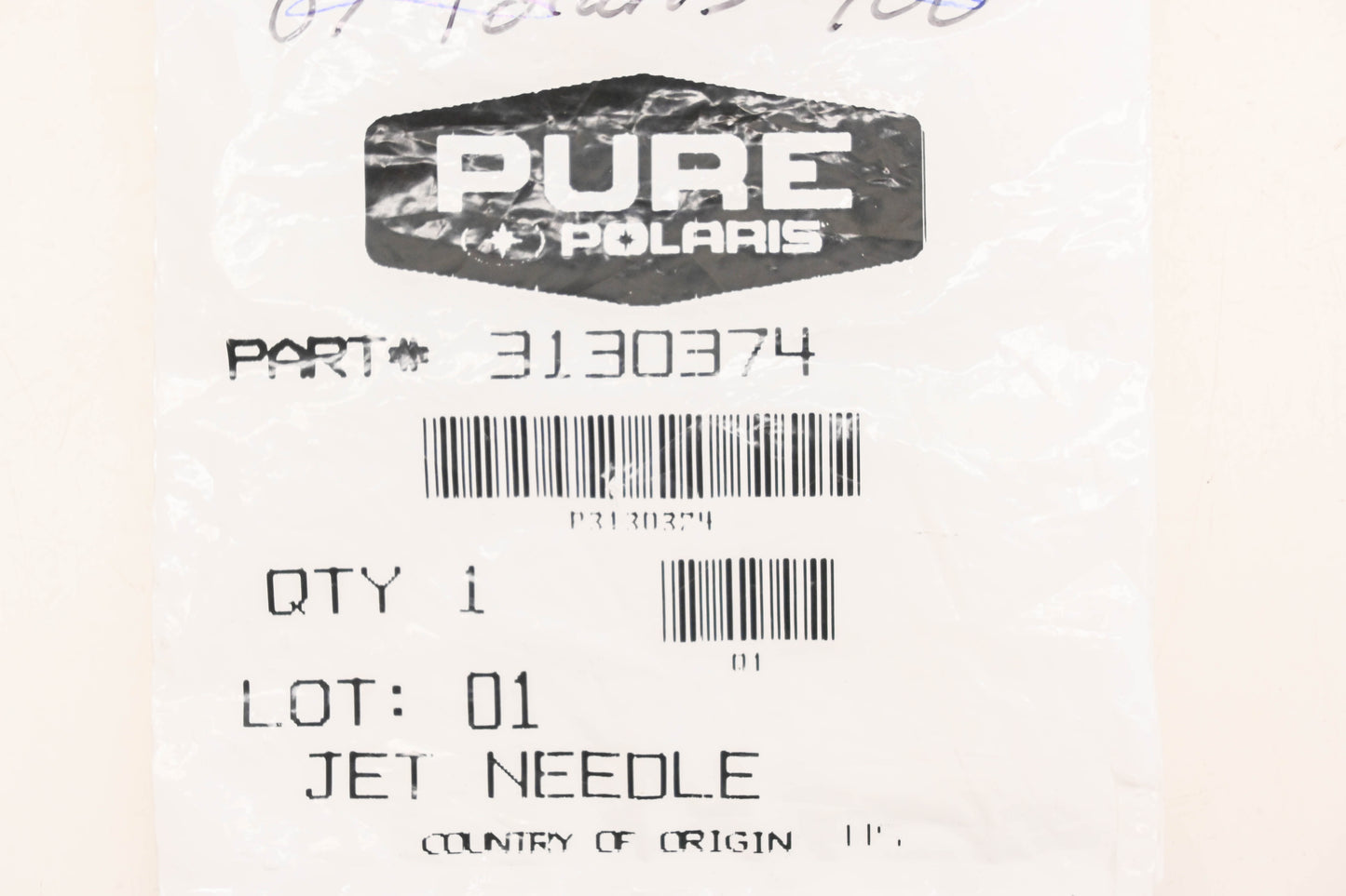 New OEM Polaris 3130374 Needle Jet NOS