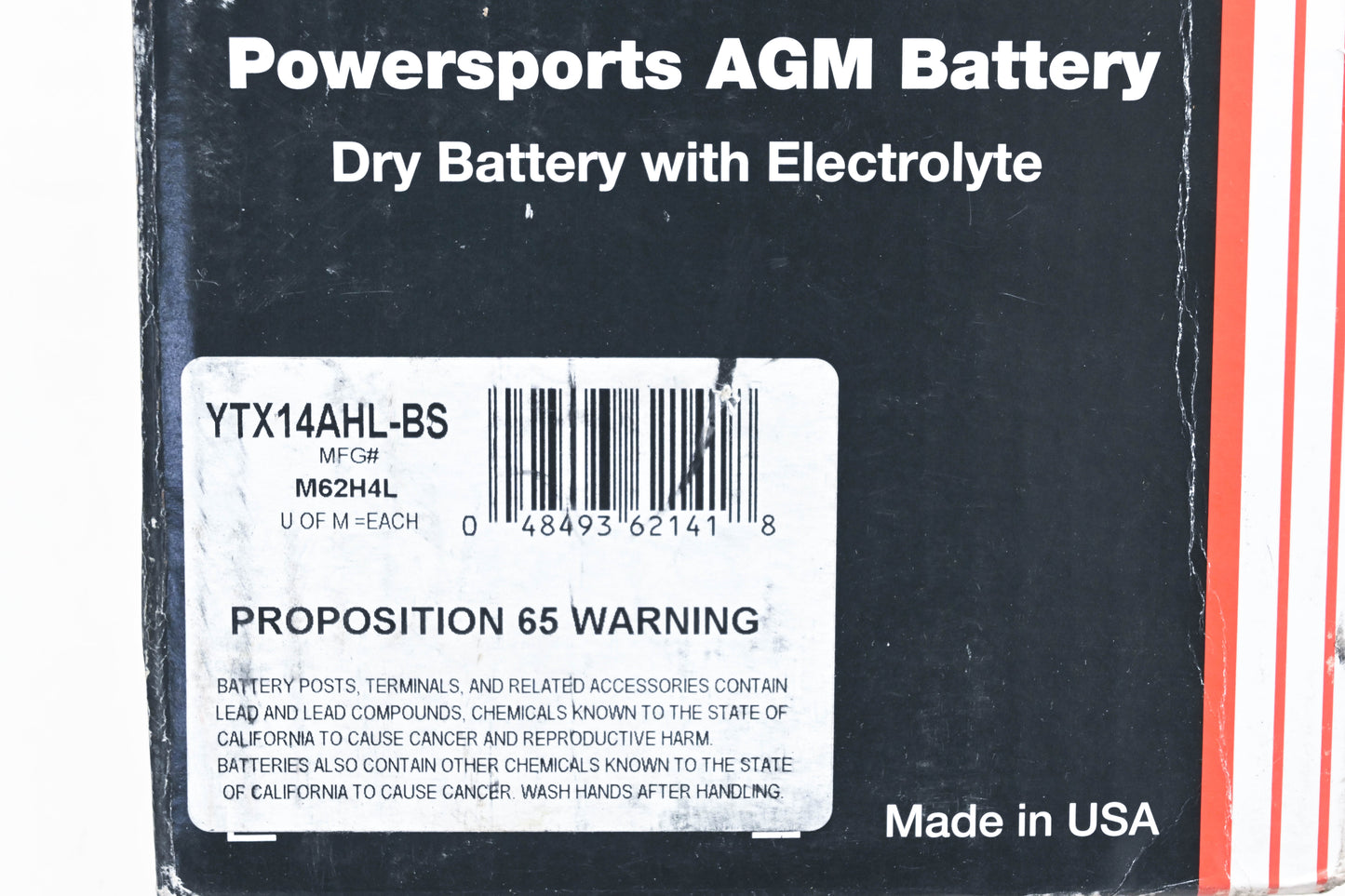 Yuasa YTX14AHL-BS Powersports AGM Battery NOS