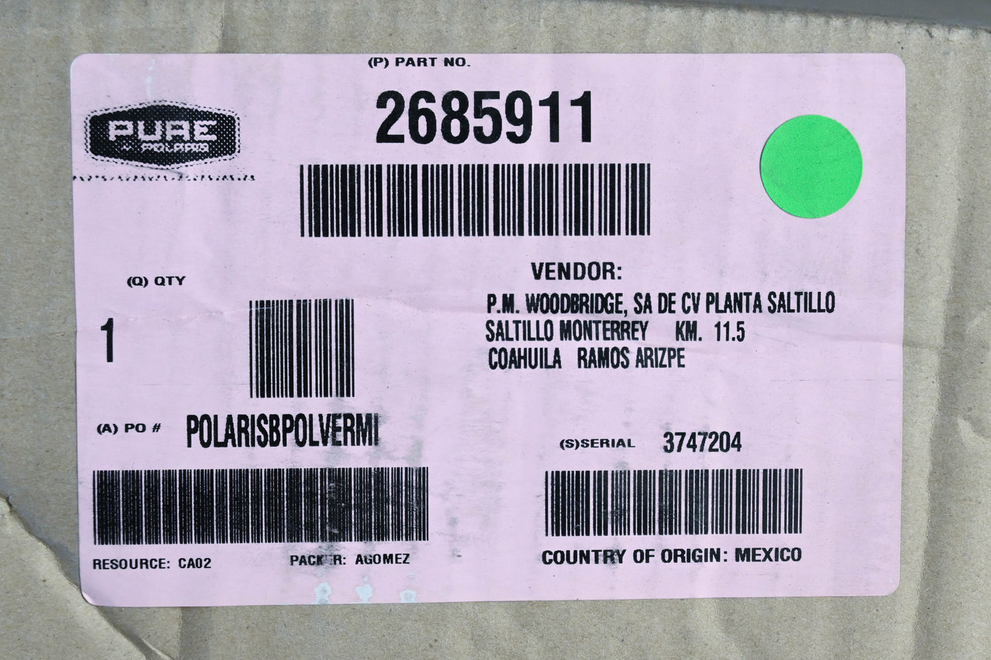New OEM Polaris 2685911 Ranger 900 Passenger Seat NOS
