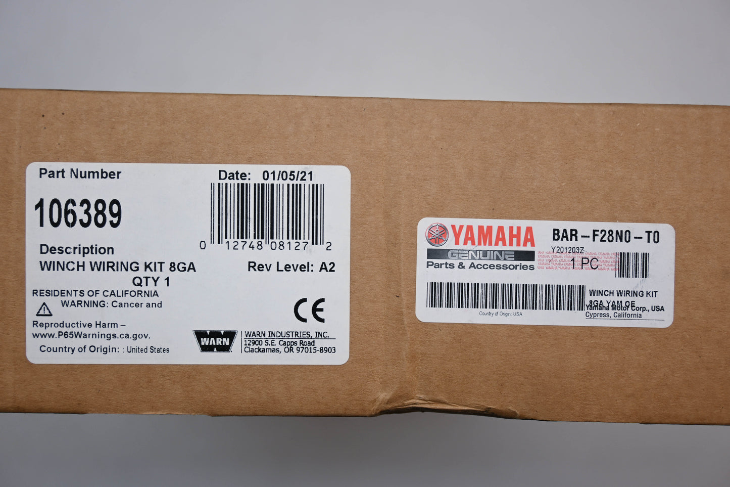 New OEM Yamaha BAR-F28N0-T0-00, 106389 Warn Winch Wiring Kit NOS