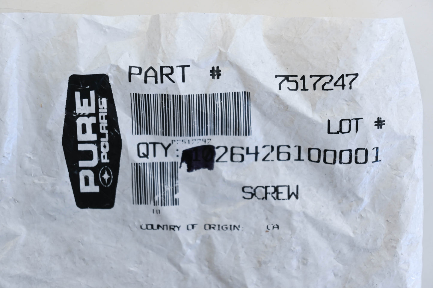 New OEM Polaris 7517247 Bolt NOS