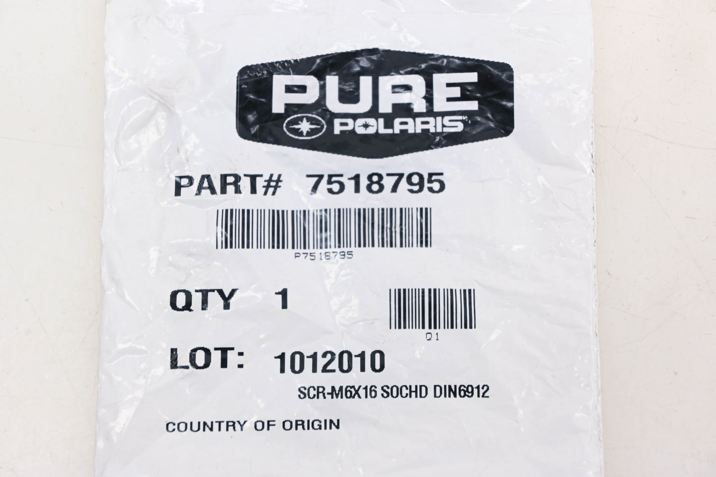 New OEM Polaris 7518795 Socket Head Screw NOS