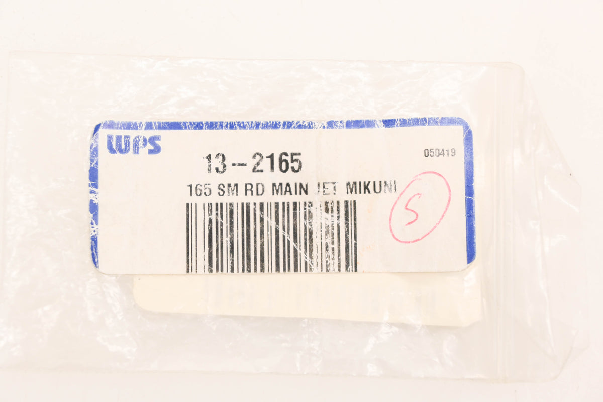 WPS 13-2165 Main Jet #165 NOS