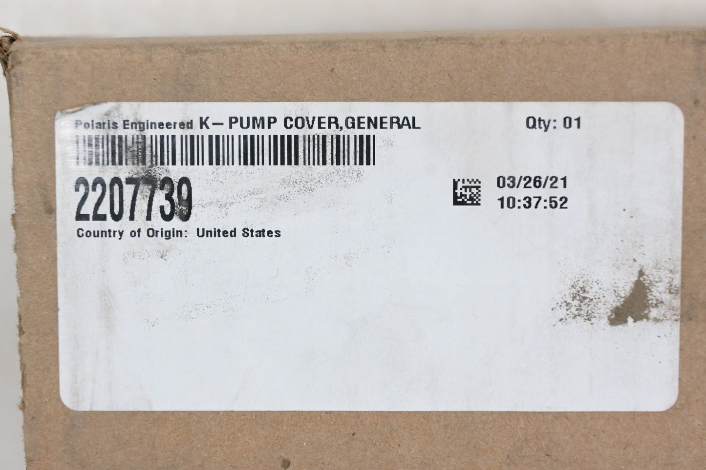 New OEM Polaris 2207739 R-20-05 General Pump Cover Kit NOS