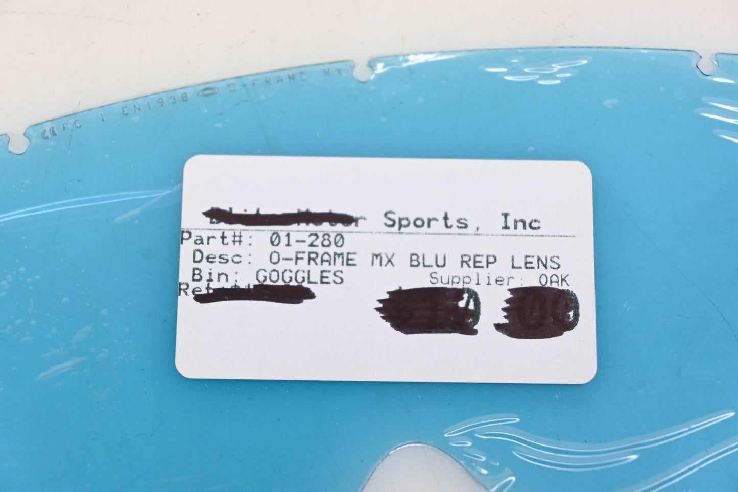 Oakley 01-280 Blue Tint O-Frame MX Goggle Replacement Lens NOS