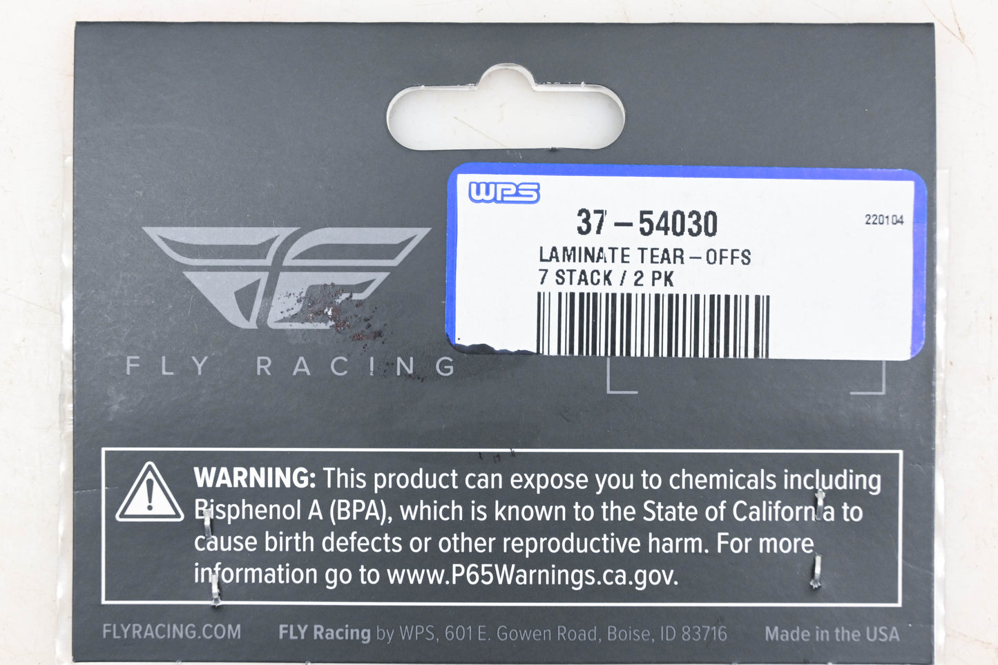 Fly Racing 37-54030 Laminate Goggle Lens Tear-Off Kit NOS