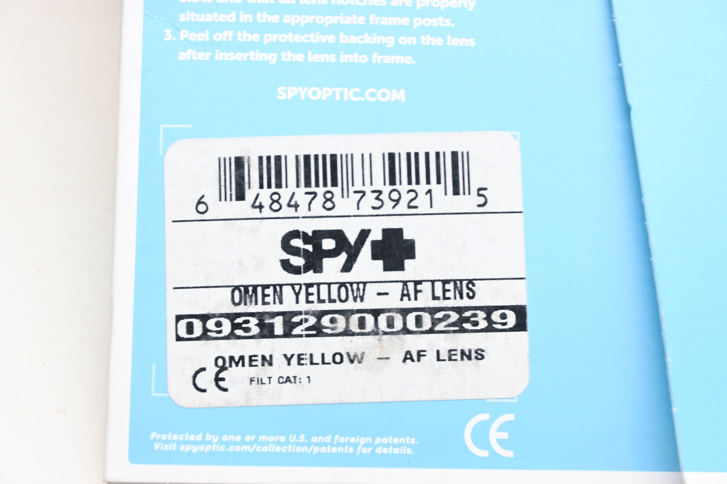 Spy 093129000239, 93129000239 Yellow Omen MX Goggle Replacement Lens NOS