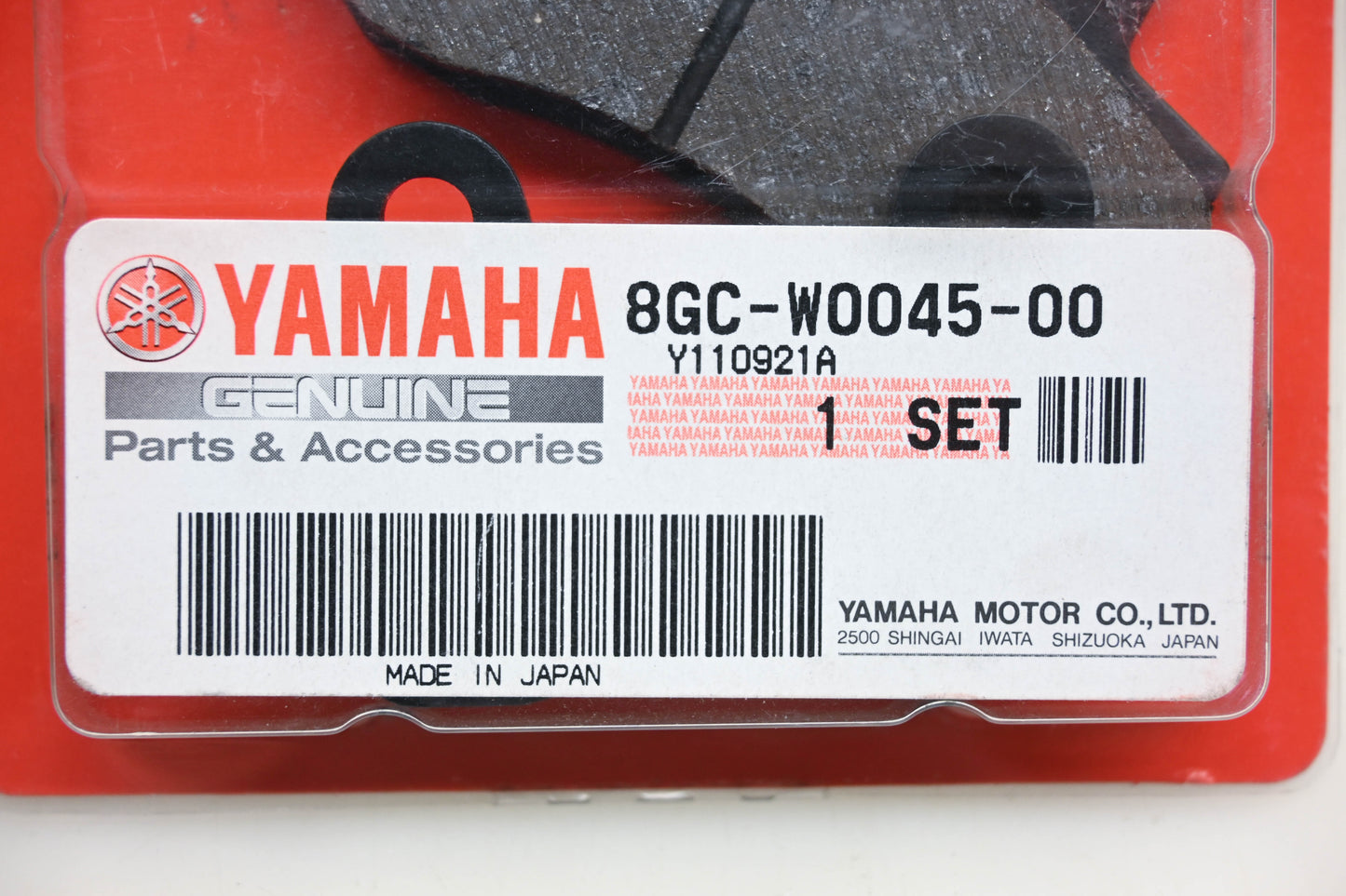 New OEM Yamaha 8GC-W0045-00-00 Brake Pad Kit NOS