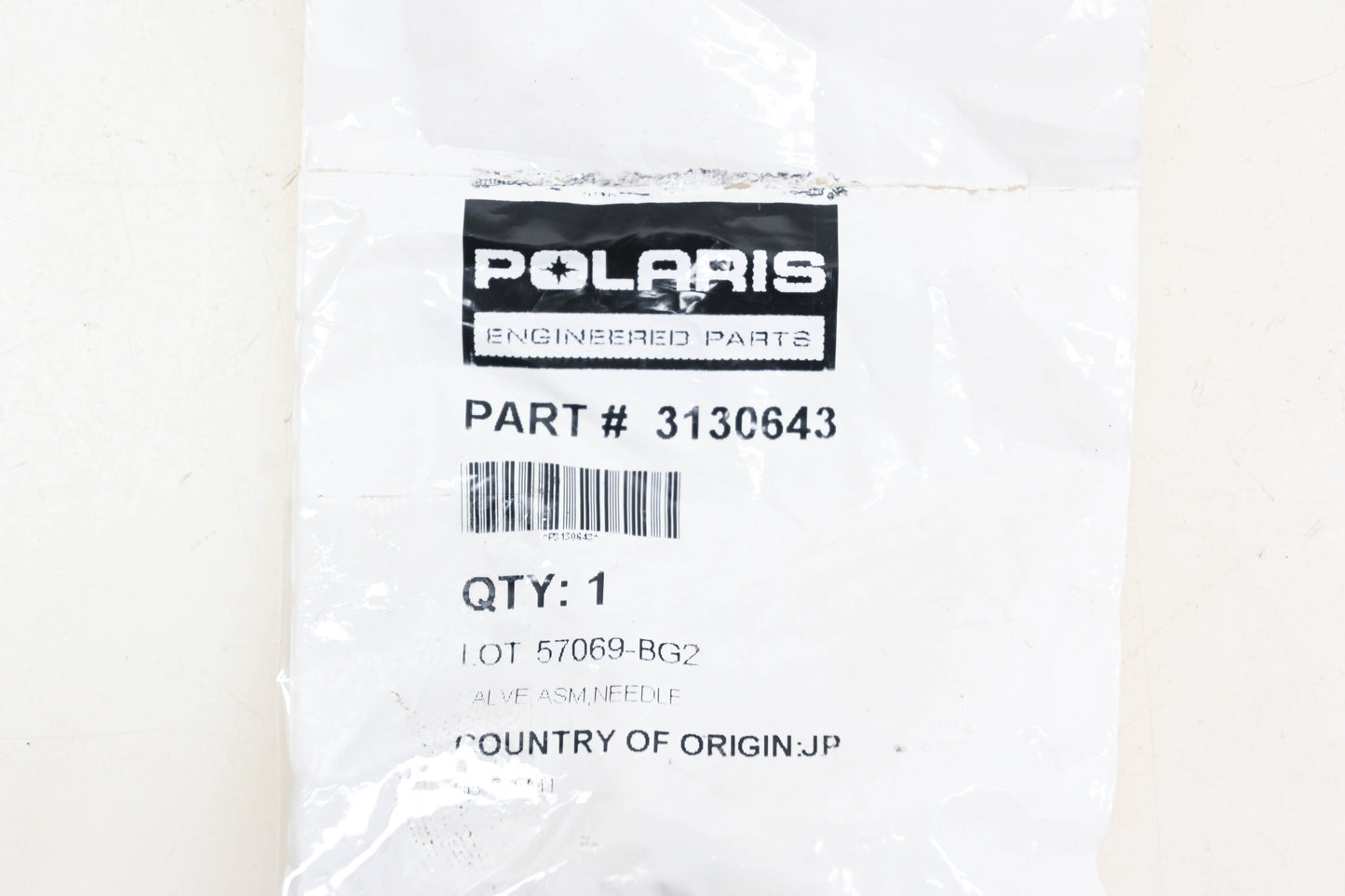 New OEM Polaris 3130643 Needle Valve & Seat NOS