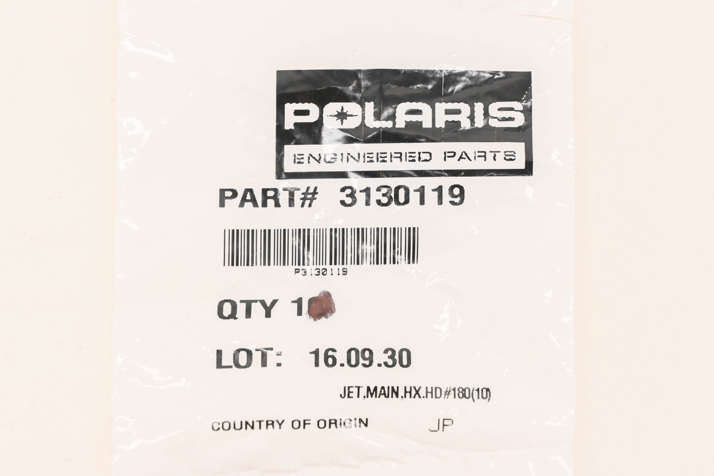 New OEM Polaris 3130119 Main Jets #180 Qty 2 NOS