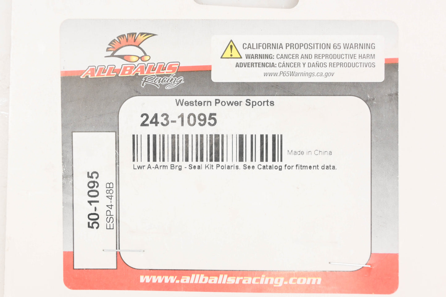 All Balls 243-1095, 50-1095 Lower A-Arm Bearing Seal Kit NOS