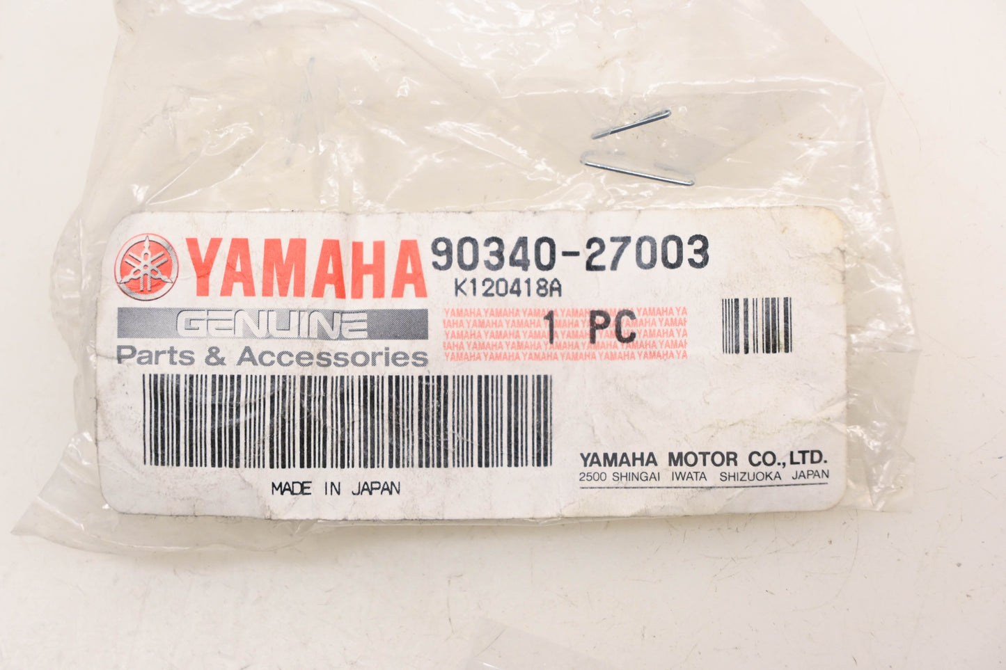 New OEM Yamaha 90340-27003-00 Crankcase Plug Straight Screw NOS