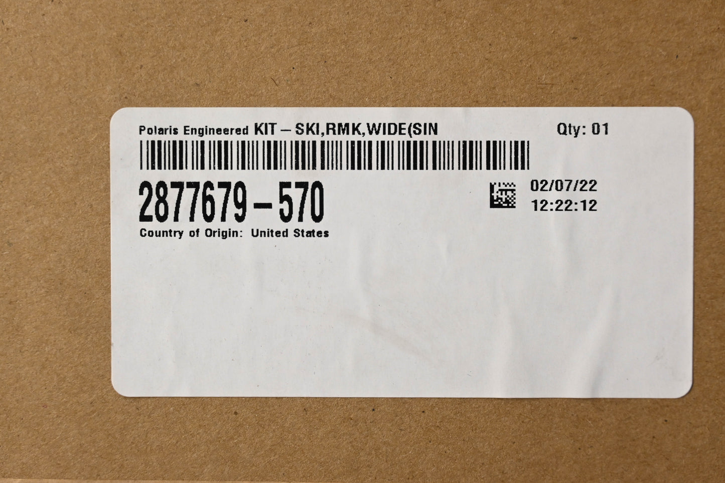 New OEM Polaris 2877679-570 White Gripper Ski Kit NOS
