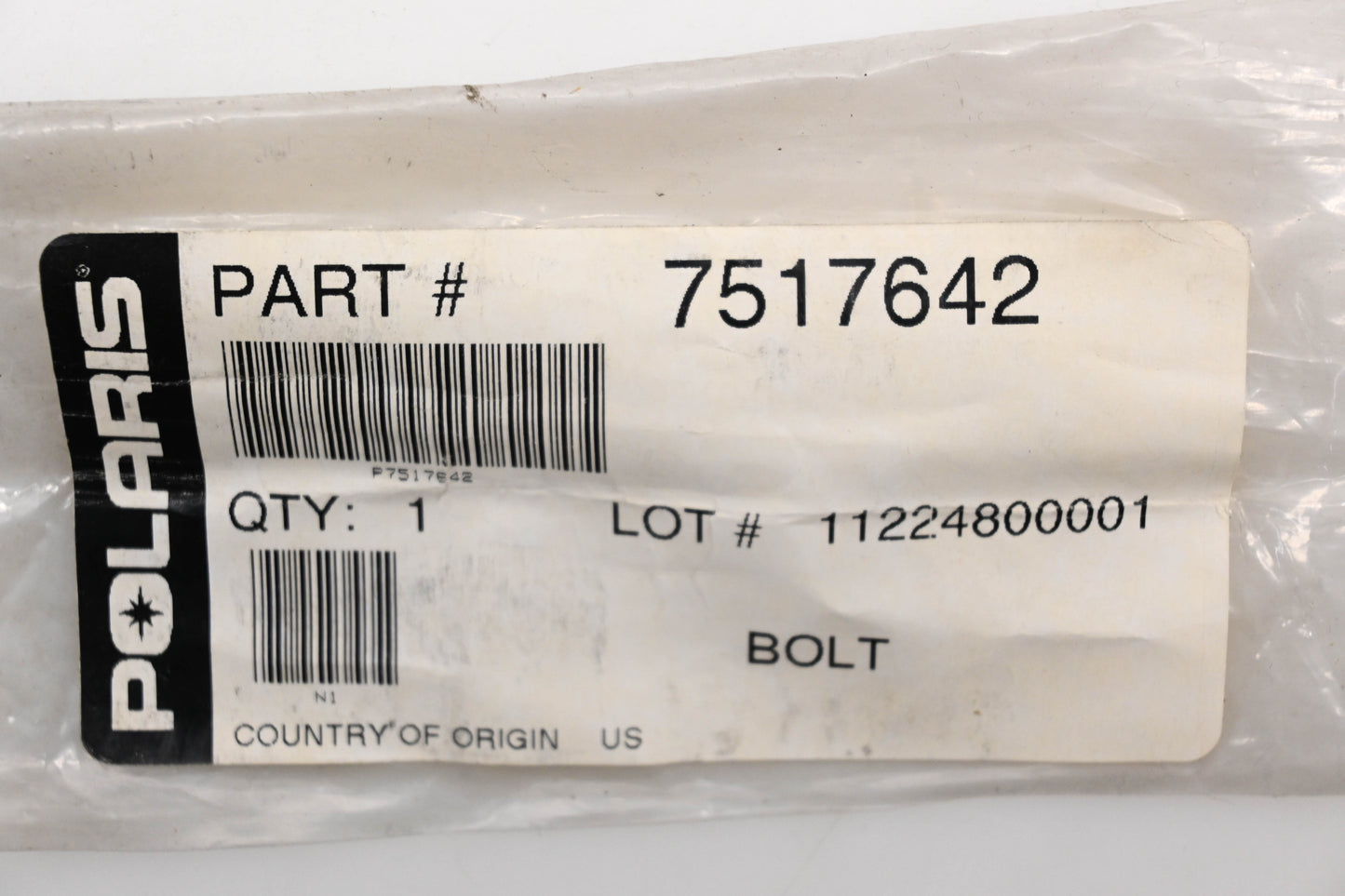 New OEM Polaris 7517642 Grade 5 Bolt NOS
