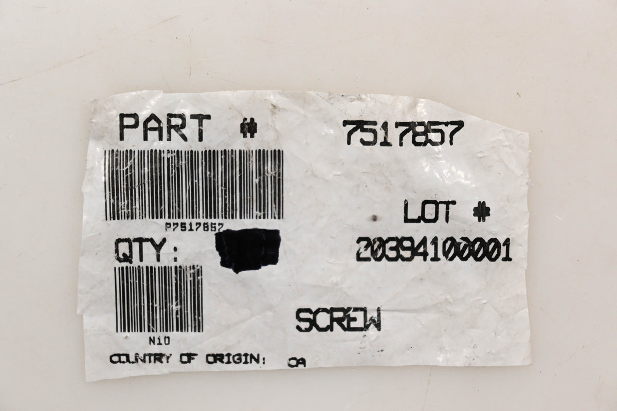 New OEM Polaris 7517857 Grade 8 Screw NOS