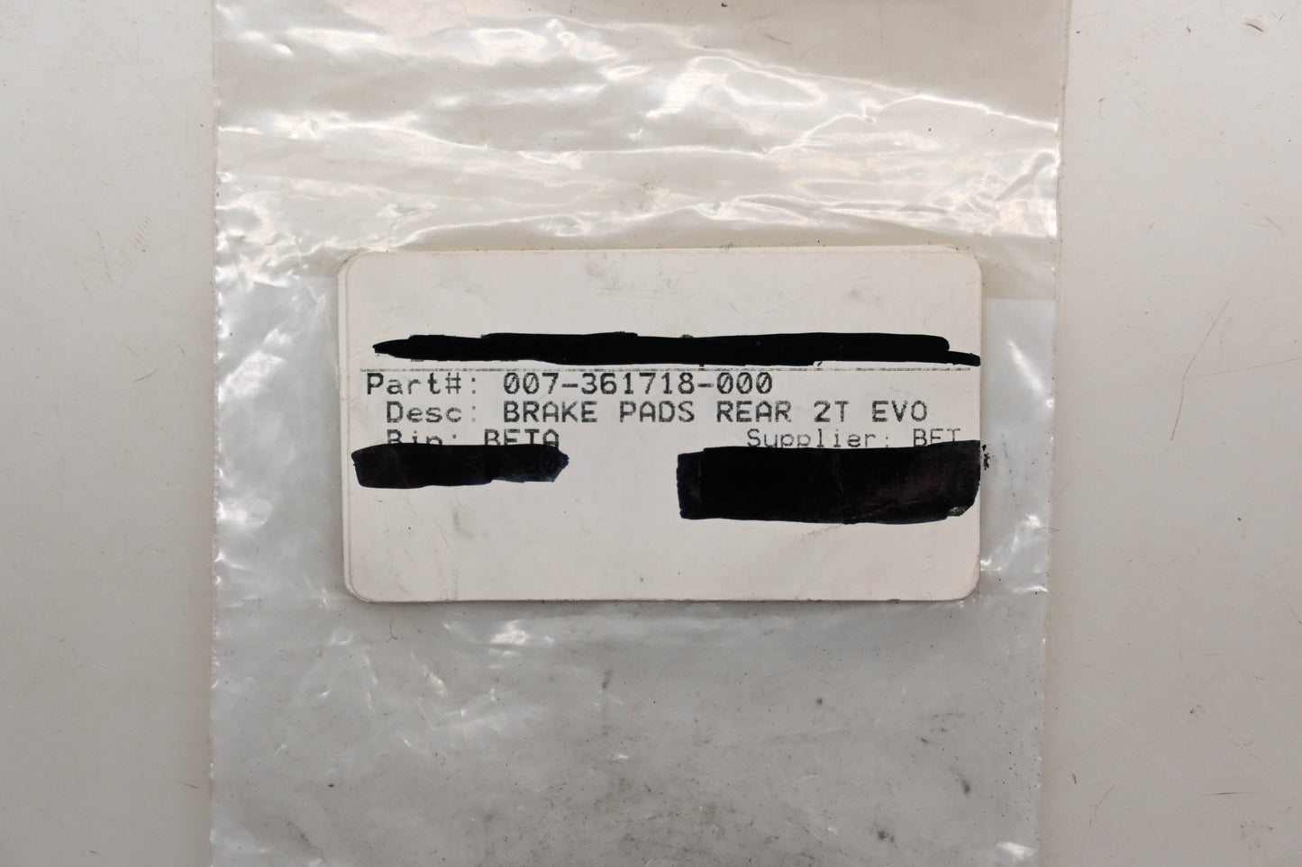 Beta 007-361718-000, 007.36.171.80.00 EVO 2T Rear Brake Pad Kit NOS