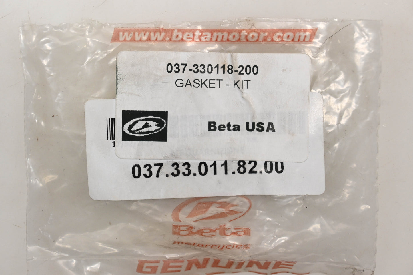 Beta 037-330118-200, 037.33.011.82.00 Rear Shock Gasket Kit NOS