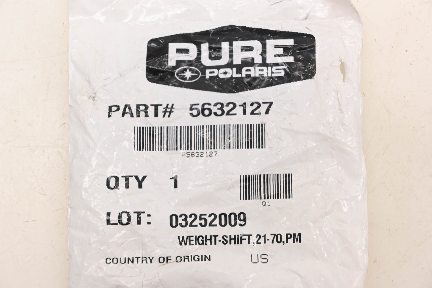 New OEM Polaris 5632127 Clutch Weight 21-70 NOS