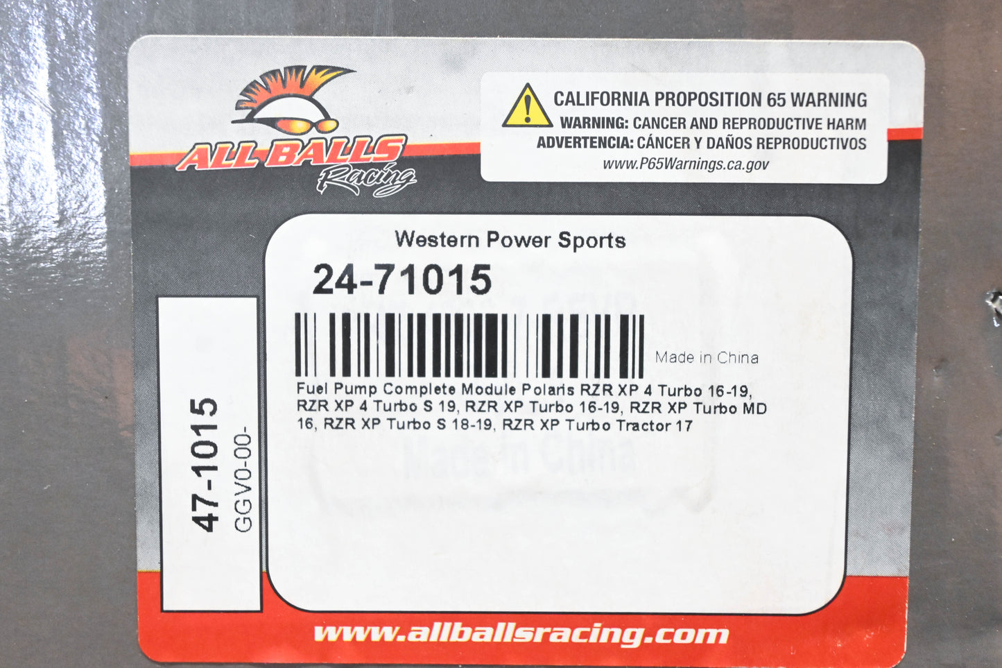 All Balls 24-71015, 47-1015 Fuel Pump Kit NOS