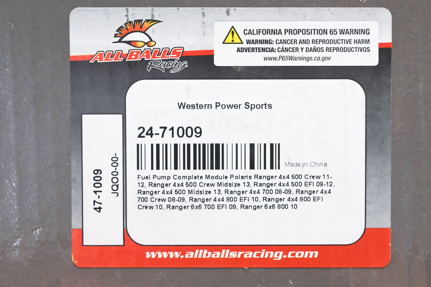 All Balls 24-71009, 47-1009 Fuel Pump Kit NOS