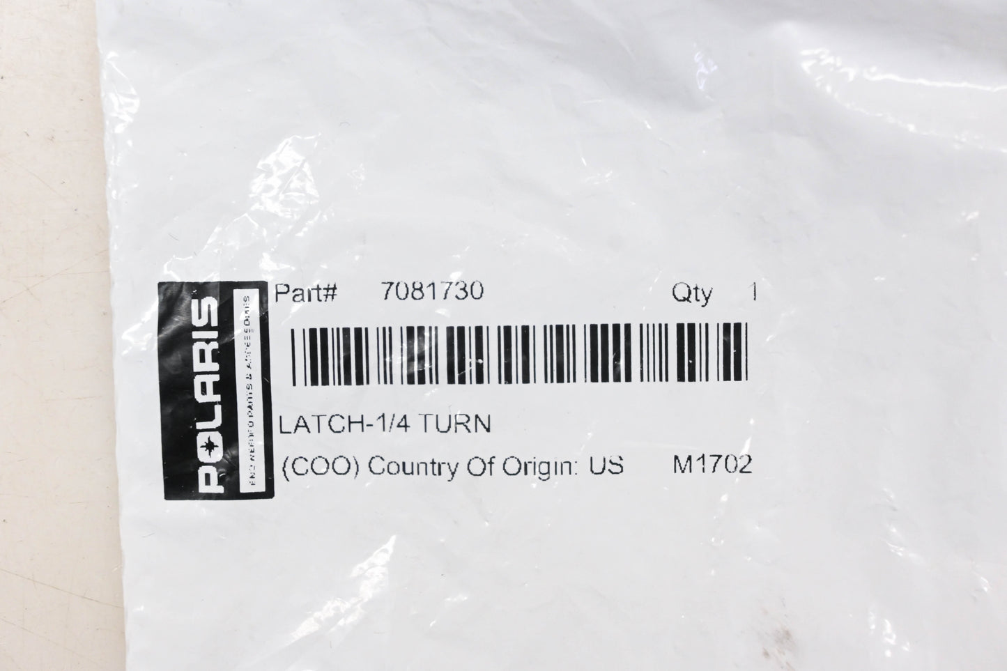 New OEM Polaris 7081730 Black Plastic 1/4 Turn Latch NOS