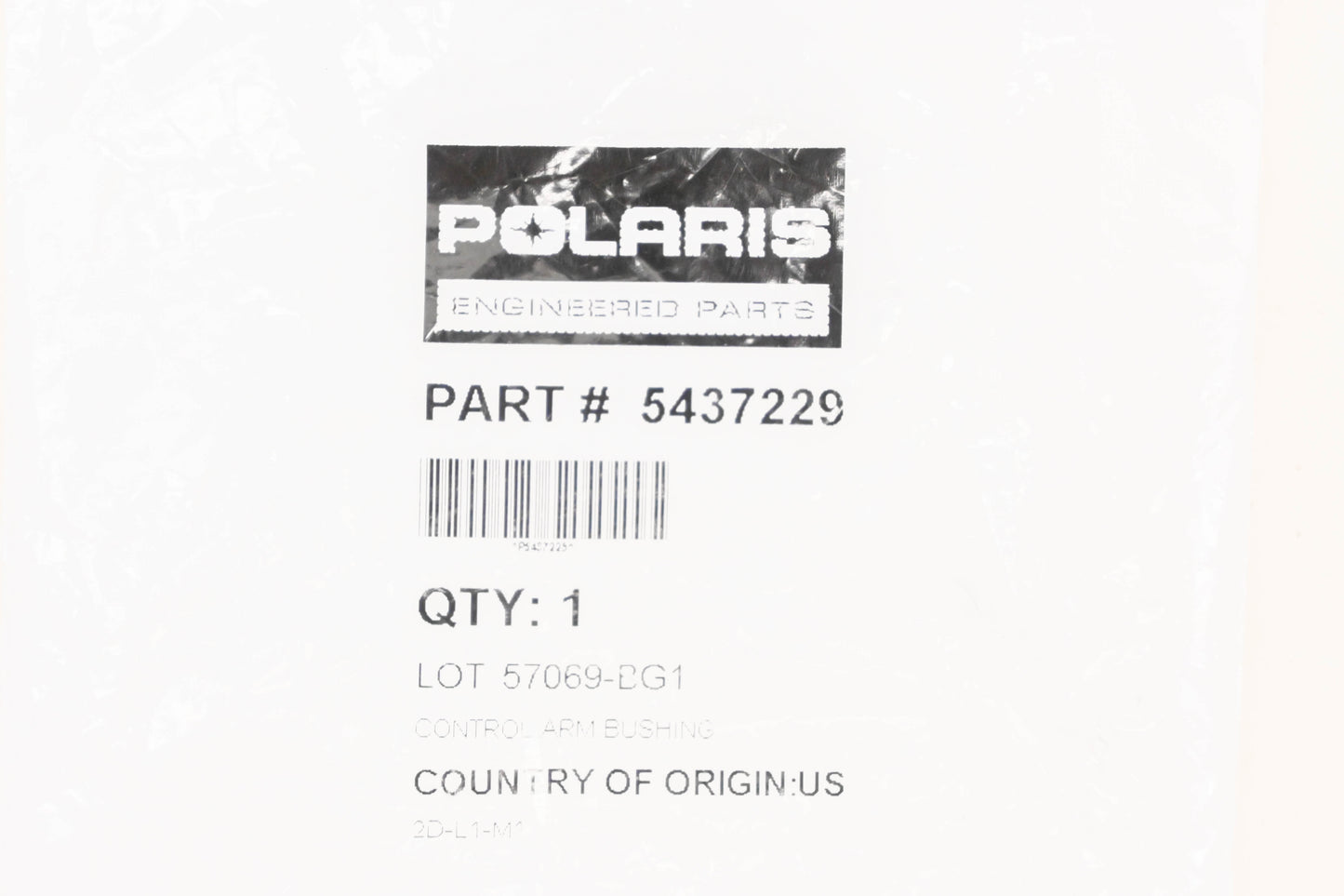 New OEM Polaris 5437229 Control Arm Bushing NOS