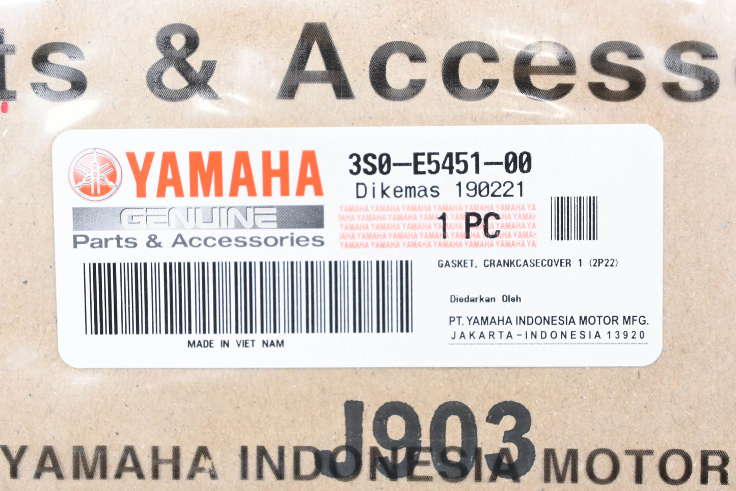 New OEM Yamaha 3S0-E5451-00-00 Crankcase Cover Gasket NOS