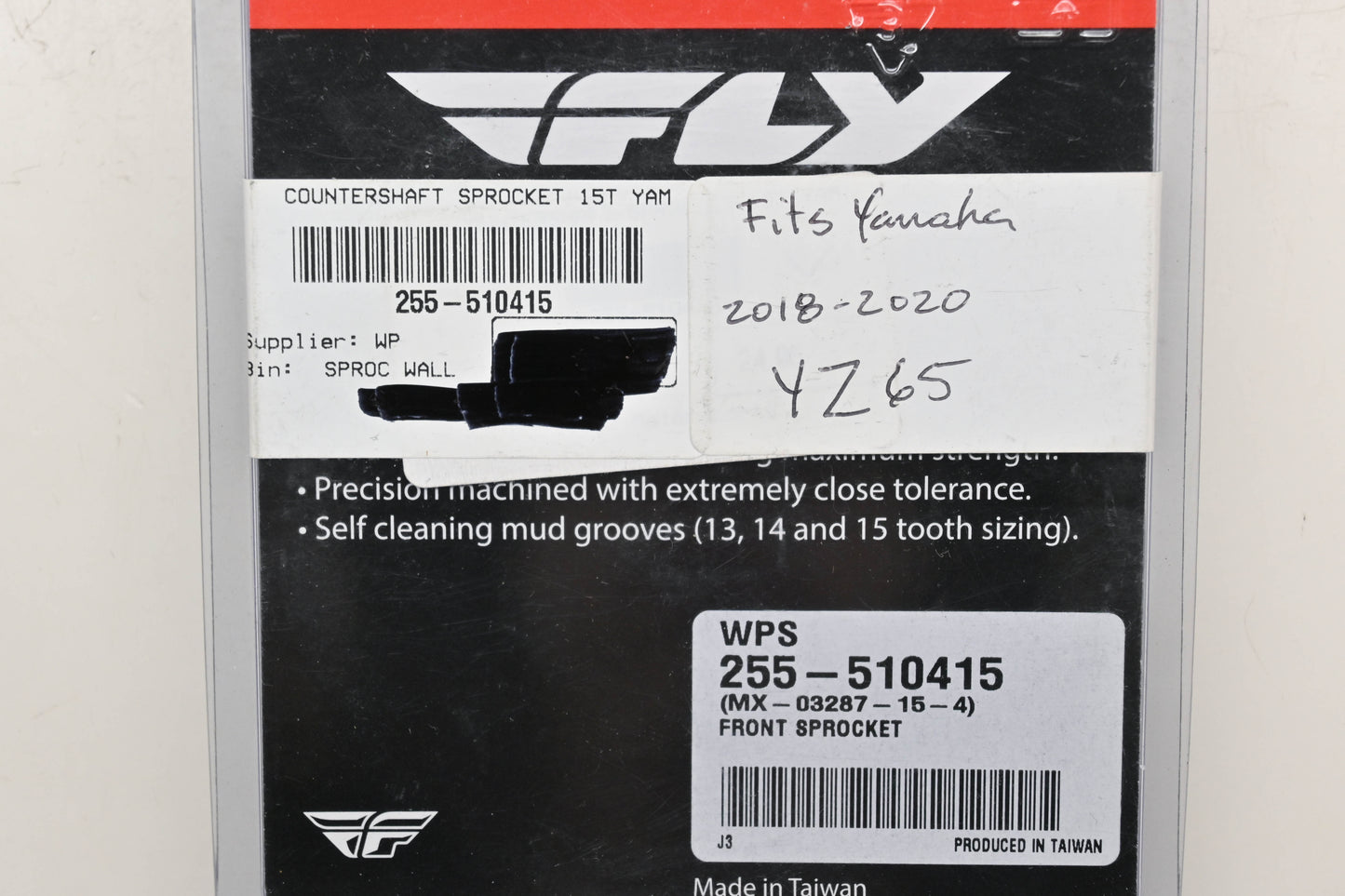 Fly Racing 255-510415, MX-03287-15-4 Yamaha 15T Countershaft Front Steel Sprocket NOS