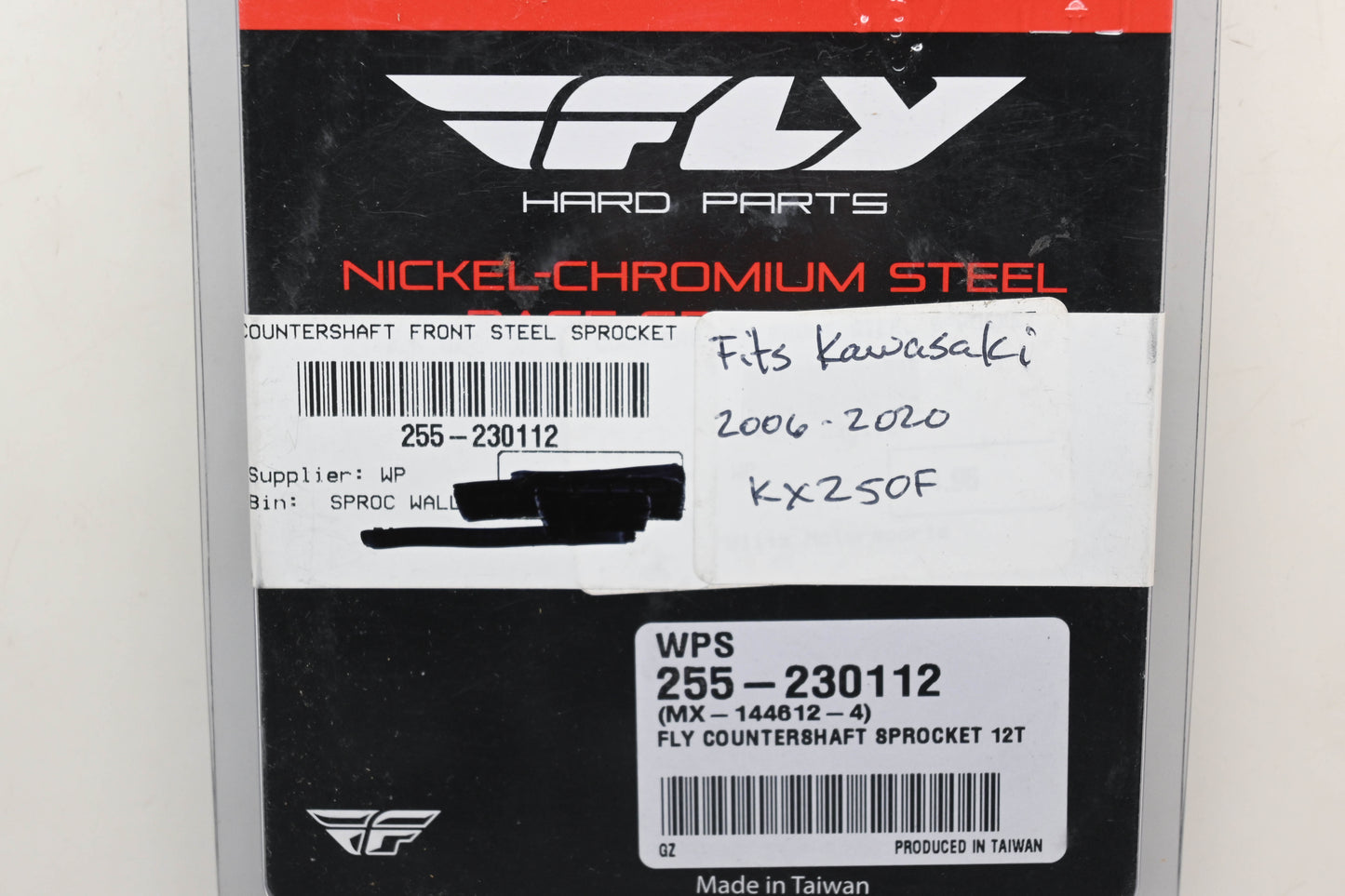 Fly Racing 255-230112, MX-144612-4 Kawasaki 12T Countershaft Front Steel Sprocket NOS