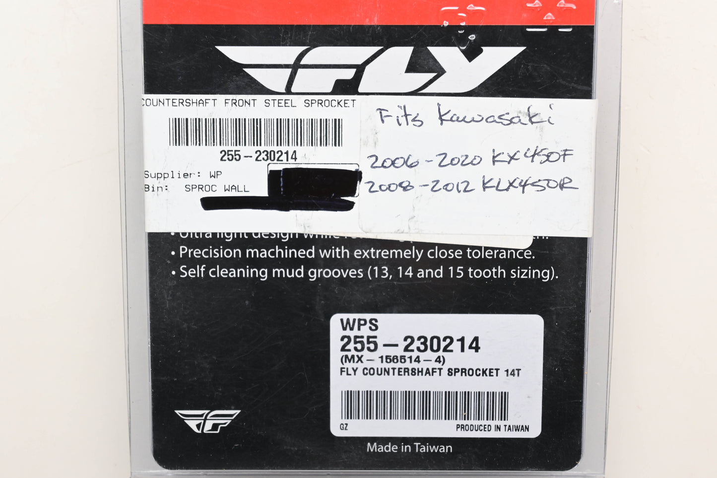 Fly Racing 255-230214, MX-156514-4 Kawasaki 14T Countershaft Front Steel Sprocket NOS