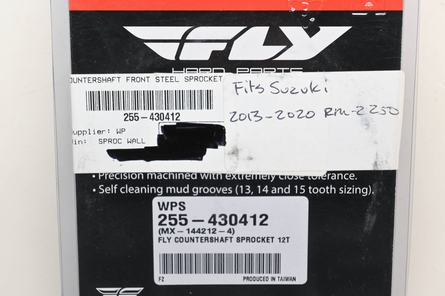 Fly Racing 255-430412, MX-144212-4 Suzuki 12T Countershaft Front Steel Sprocket NOS