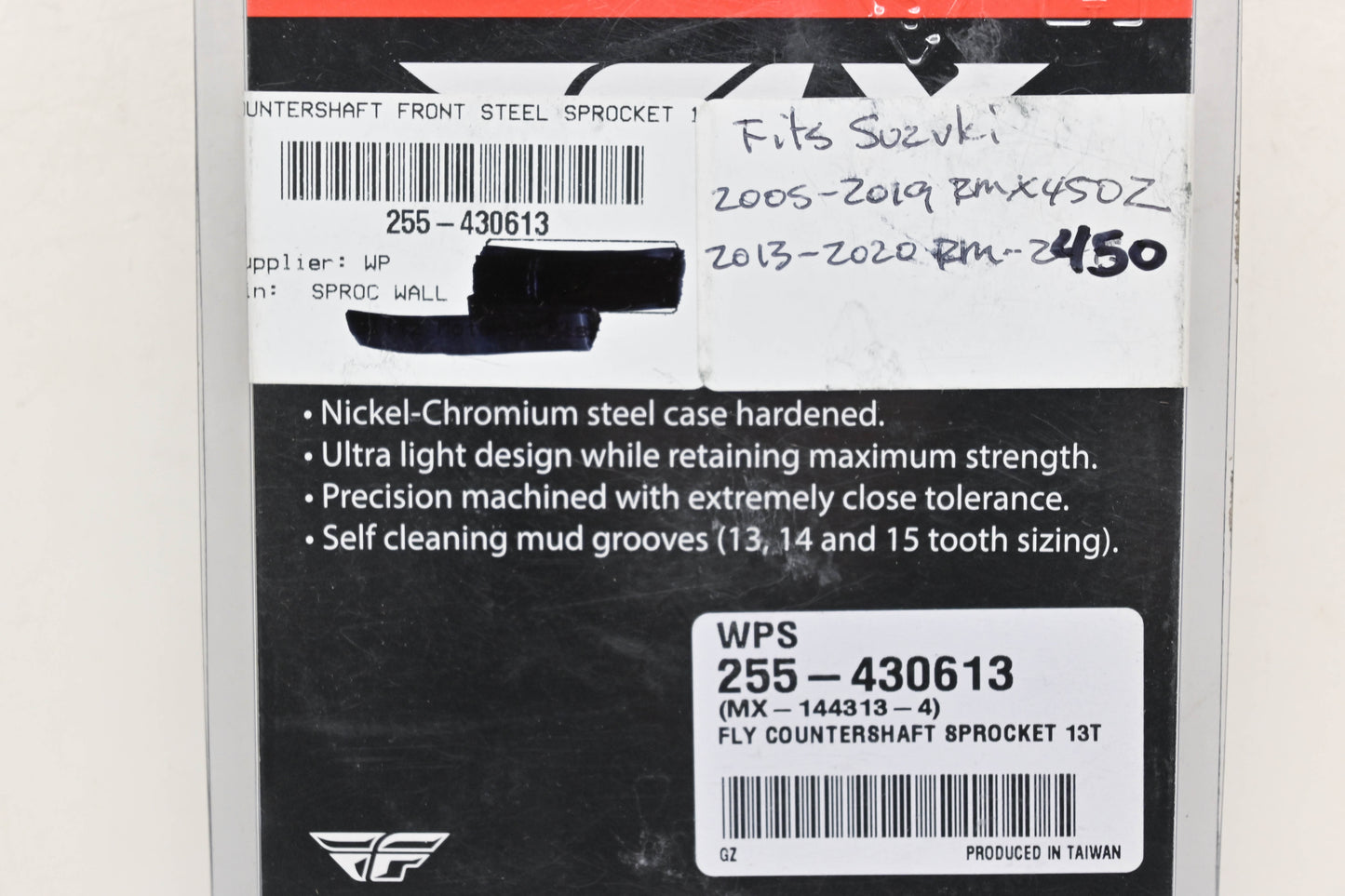 Fly Racing 255-430613, MX-144313-4 Suzuki 13T Countershaft Front Steel Sprocket NOS
