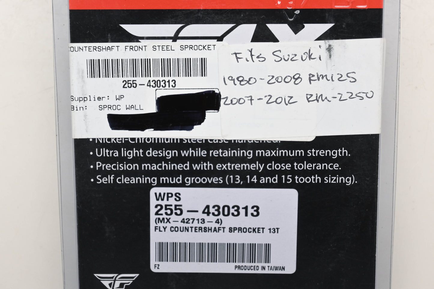 Fly Racing 255-430313, MX-42713-4 Suzuki 13T Countershaft Front Steel Sprocket NOS
