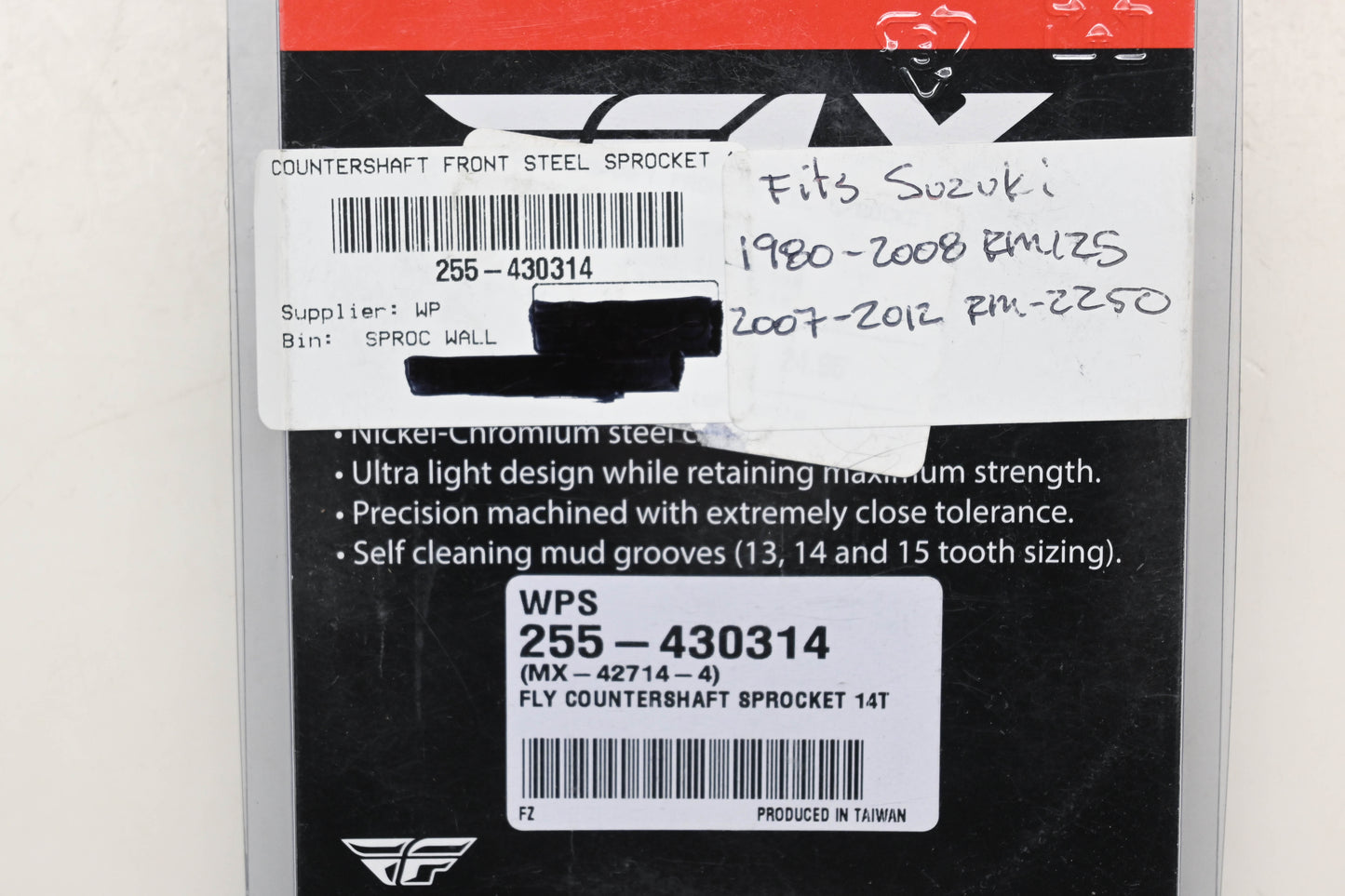 Fly Racing 255-430314, MX-42714-4 Suzuki 14T Countershaft Front Steel Sprocket NOS