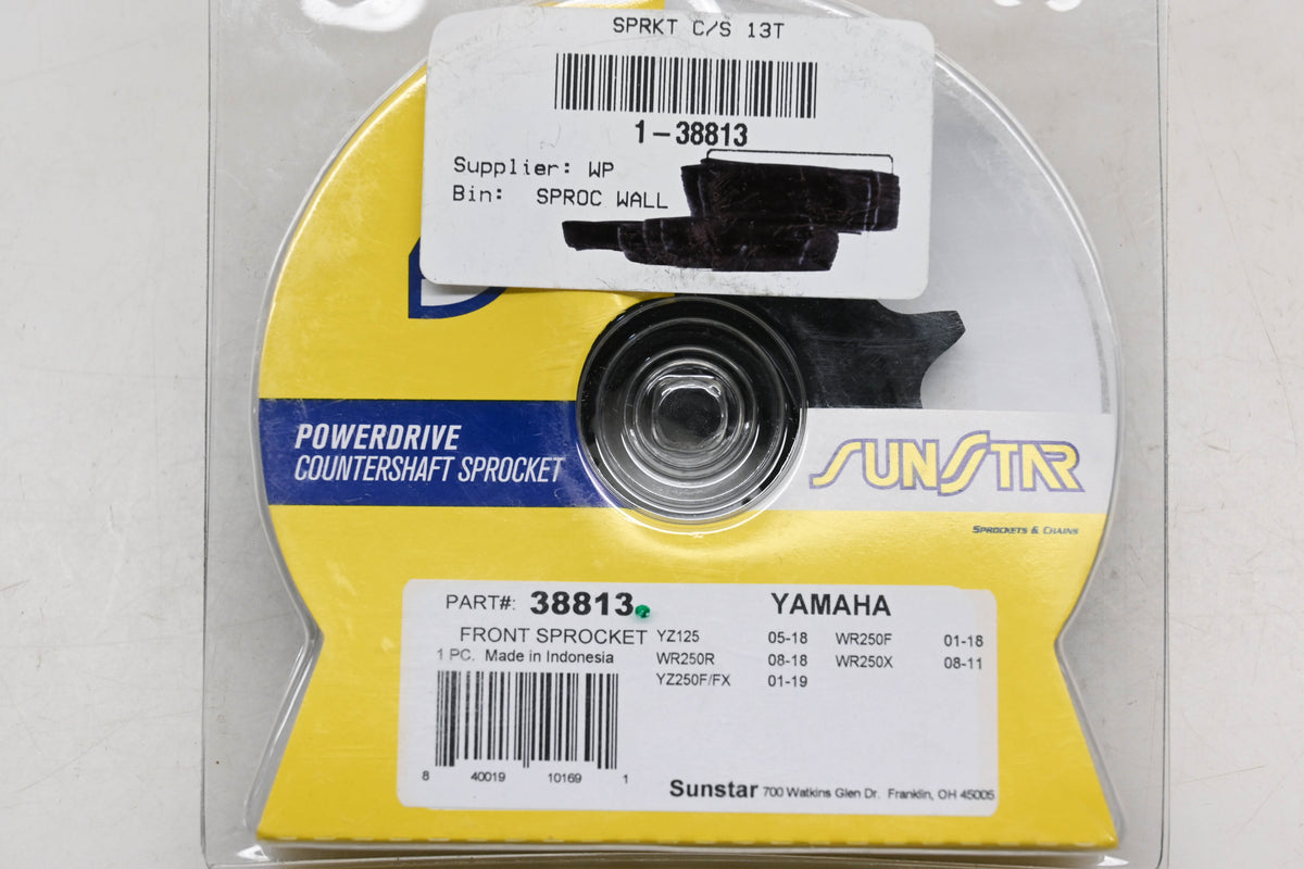 Sunstar 38813 Yamaha 13T Front Countershaft Sprocket NOS
