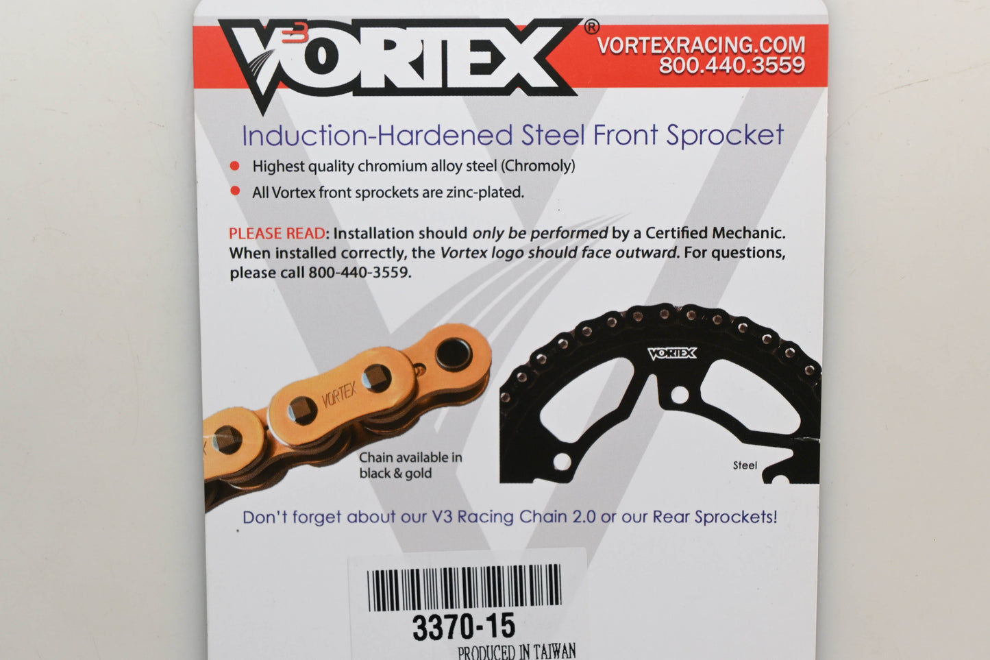 Vortex 3370-15 Kawasaki 15T Front Sprocket NOS