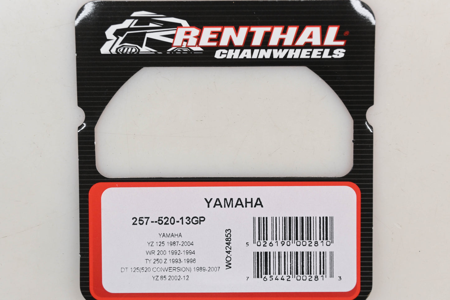 Renthal 257--520-13GP, 257-520-13 Yamaha 13T Front Countershaft Sprocket NOS