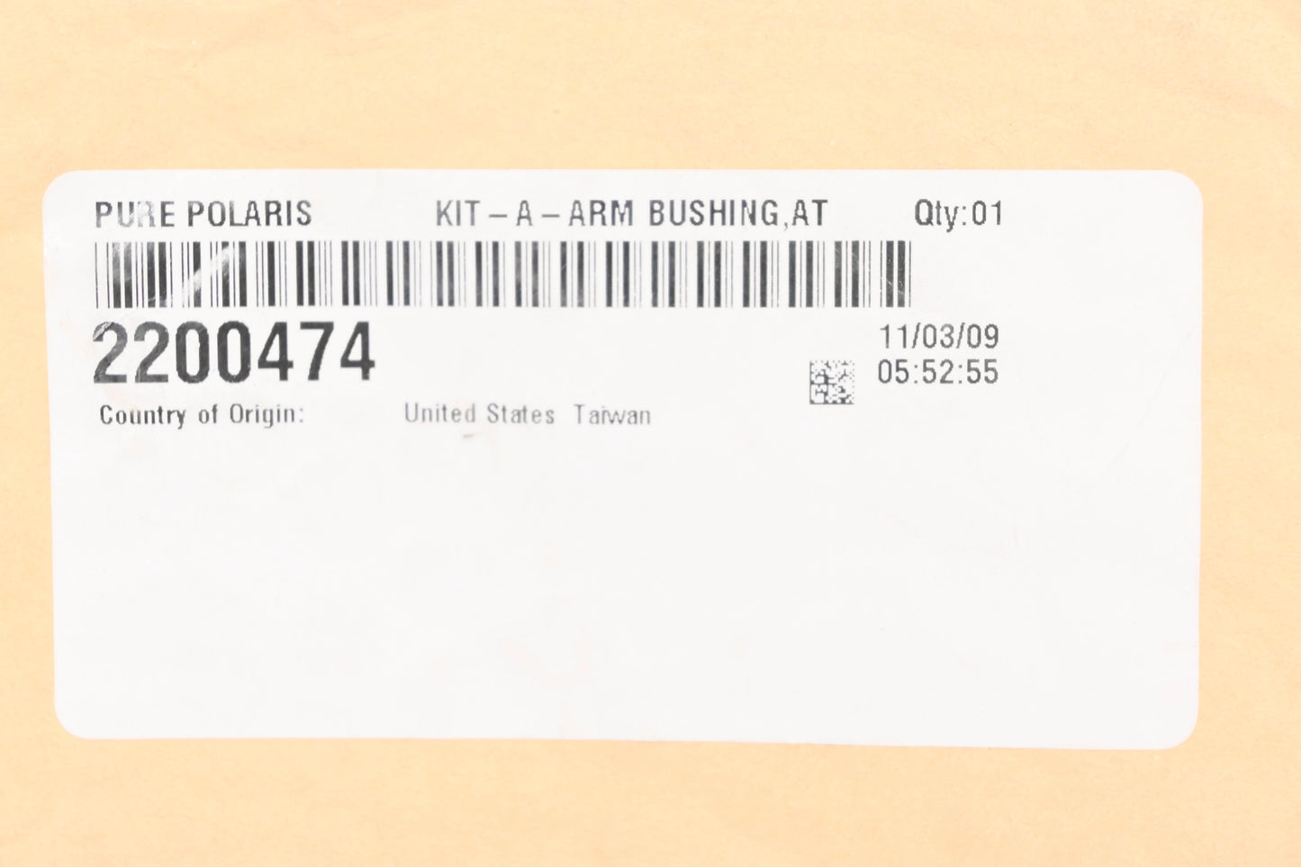 New OEM Polaris 2200474 A-Arm Bushing Kit NOS