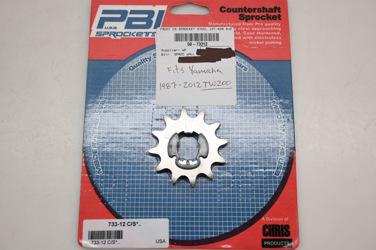PBI Sprockets 732-12, 50-73312 Yamaha 12T Front Sprocket NOS