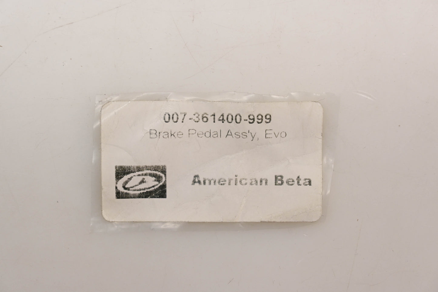 Beta 007-361400-999, 007.36.140.09.99 Evo Silver Brake Pedal Assembly NOS